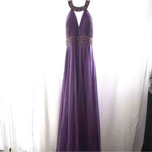 Elegant Purple Maxi Dress